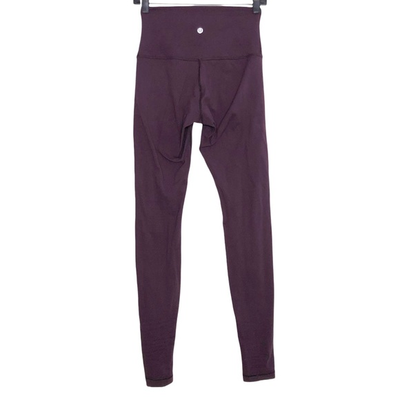 lululemon athletica Pants - Lululemon High Waist Roll Down Wunder Under Leggings Dark Purple